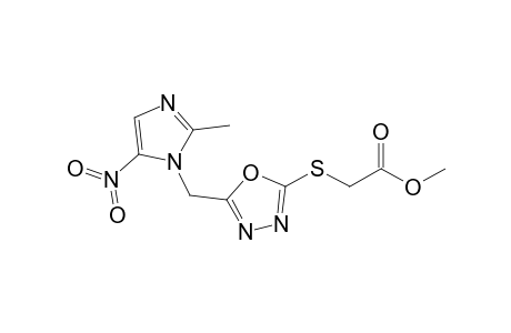 Methyl 2-(5-[(2-Methyl-5-nitro-1H-imidazol-1-yl)methyl]-1,3,4-oxadiazol-2-ylthio)acetate