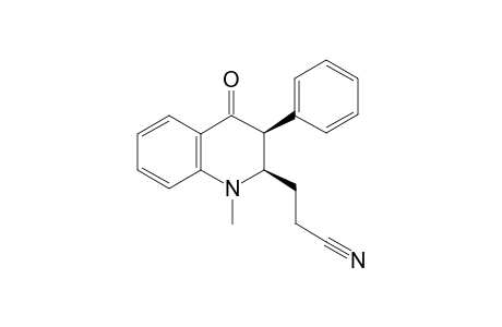 syn-3-(1-Methyl-4-oxo-3-phenyl-1,2,3,4-tetrahydroquinolin-2-yl)propanenitrile