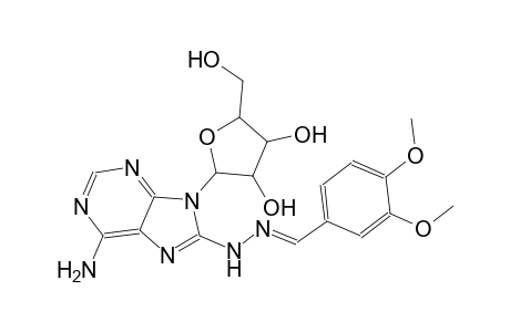 (E)-2-(6-amino-8-(2-(3,4-dimethoxybenzylidene)hydrazinyl)-9H-purin-9-yl)-5-(hydroxymethyl)tetrahydrofuran-3,4-diol