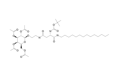 N(4)-[2-O-(2,3,4,6-TETRA-O-ACETYL-BETA-D-GALACTOPYRANOSYL)-ETHYL]-N(2)-TERT.-BUTOXYCARBONYL-L-ASPARAGINE-TETRADECYLAMIDE