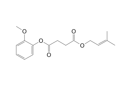 Succinic acid, 3-methylbut-2-en-1-yl 2-methoxyphenyl ester