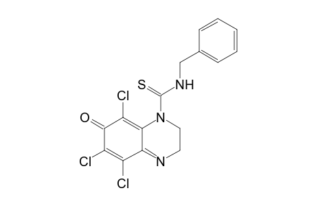 5,6,8-TRICHLORO-7-OXO-3,7-DIHYDRO-2H-QUINOXALINE-1-CARBOTHIOIC-ACID-BENZYL-AMIDE