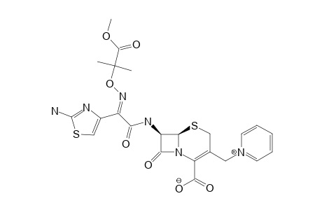 (6R,7R)-7-[(Z)-2-(2-AMINOTHIAZOL-4-YL)-2-[(1-METHOXYCABONYL-1-METHYLETHOXY)-IMINO]-ACETYL]-AMINO]-8-OXO-3-[(1-PYRIDINO)-METHYL]-5-THIA-1-AZABICYCLO-[4.2