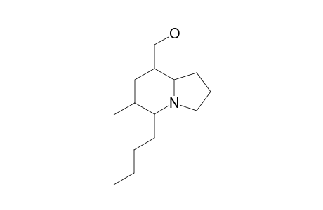 8-(Hydroxymethyl)-5-butyl-6-methylindolizidine