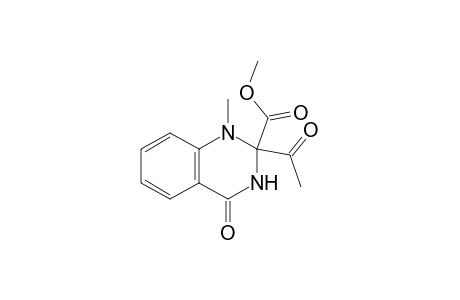 2-Quinazolinecarboxylic acid, 2-acetyl-1,2,3,4-tetrahydro-1-methyl-4-oxo-, methyl ester