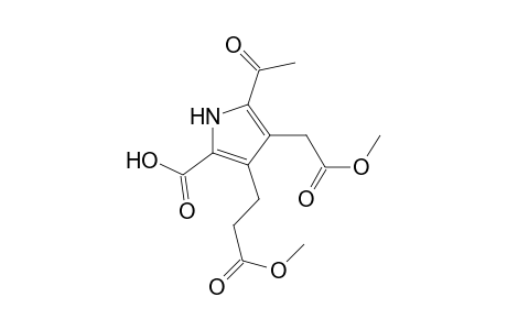 2-Acetyl-4-[2-(methoxycarbonyl)ethyl]-3-[(methoxycarbonyl)methyl]pyrrole-5-carboxylic acid