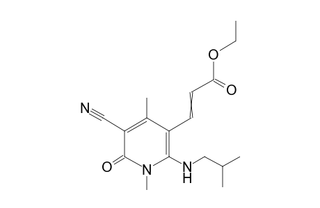 6-iso-Butylamino-3-cyano-5-ethoxycarbonylvinyl-1,4-dimethyl-(1H)-pyridine-2-one