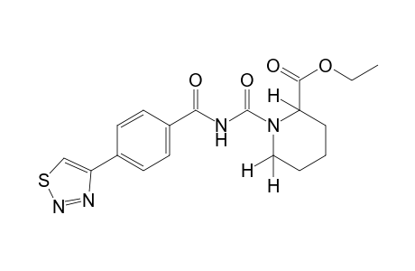 1-{[p-(1,2,3-thiadiazol-4-yl)benzoyl]carbamoyl}pipecolic acid, ethyl ester