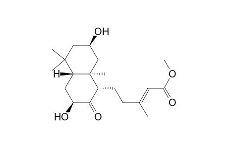 2-Pentenoic acid, 5-(decahydro-3,7-dihydroxy-5,5,8a-trimethyl-2-oxo-1-naphthalenyl)-3-methyl-, methyl ester, [1S-[1.alpha.(E),3.beta.,4a.beta.,7.beta.,8a.alpha.]]-