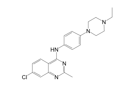7-chloro-N-[4-(4-ethyl-1-piperazinyl)phenyl]-2-methyl-4-quinazolinamine