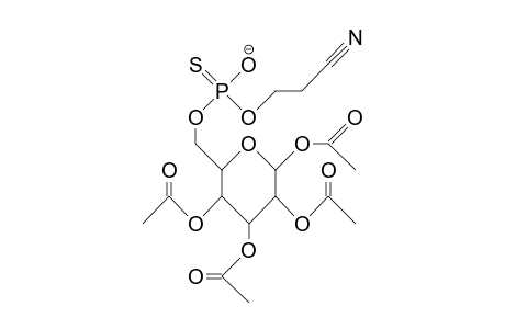 1,2,3,4-Tetra-O-acetyl-B-D-glucopyranose (2-cyano-ethyl)phosphorothioate anion