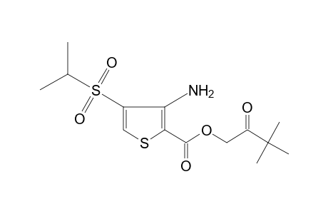 3-amino-4-(isopropylsulfonyl)-2-thiophenecarboxylic acid, 3,3-dimethyl-2-oxobutyl ester