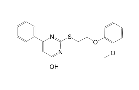 2-([2-(2-Methoxyphenoxy)ethyl]sulfanyl)-6-phenyl-4-pyrimidinol