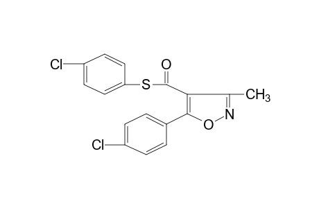 5-(p-chlorophenyl)-3-methyl-4-isoxazolecarbothioic acid, S-(p-chlorophenyl)ester