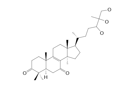 GANODERIOL-D;24,25,26-TRIHYDROXY-5-ALPHA-LANOST-8-EN-3,7-DIONE