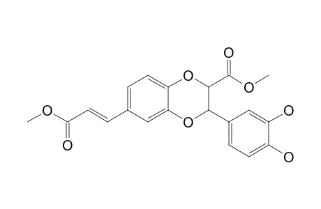 3-(3,4-Dihydroxyphenyl)-6-(2-methoxycarbonylethenyl)-1,4-benzodioxane-2-carboxylic acid methyl ester