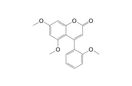 5,7-Dimethoxy-4-(2-methoxyphenyl)-2H-1-benzopyran-2-one