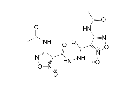 1,2-Bis[4(3)-acetylamino-furoxano-3(4)-yl-carbonyl]hydrazine