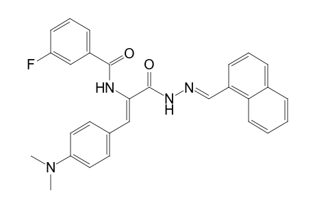 N-((Z)-2-[4-(dimethylamino)phenyl]-1-{[(2E)-2-(1-naphthylmethylene)hydrazino]carbonyl}ethenyl)-3-fluorobenzamide