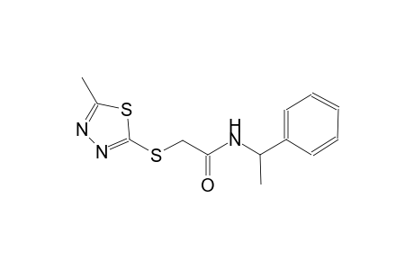 2-[(5-methyl-1,3,4-thiadiazol-2-yl)sulfanyl]-N-(1-phenylethyl)acetamide