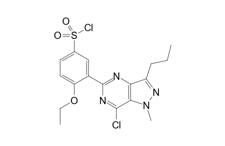 7-chloro-1-methyl-5-(2-ethoxy-5-chlorosulfonylphenyl)-3-n-propyl-pyrazolo[4,3-d]pyrimidine