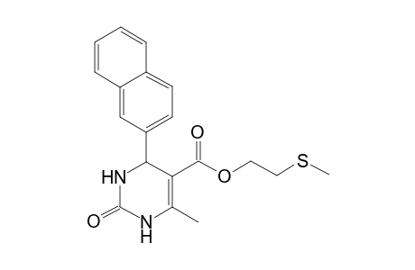 6-Methyl-4-naphthalen-2-yl-2-oxo-1,2,3,4-tetrahydro-pyrimidine-5-carboxylic acid 2-methylsulfanyl-ethyl ester