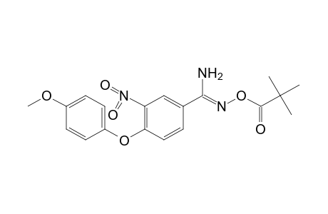 4-(p-methoxyphenoxy)-3-nitro-O-pivaloylbenzamidoxime