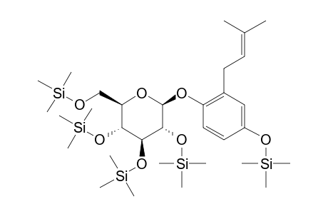 2-Prenylhydroquinone-1-.beta.-D-glucoside, 5tms derivative