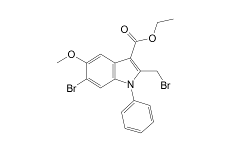 ethyl 6-bromo-2-(bromomethyl)-5-methoxy-1-phenyl-1H-indole-3-carboxylate