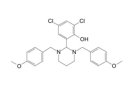 2-[(2S)-1,3-bis(p-anisyl)hexahydropyrimidin-1-ium-2-yl]-4,6-dichloro-phenolate