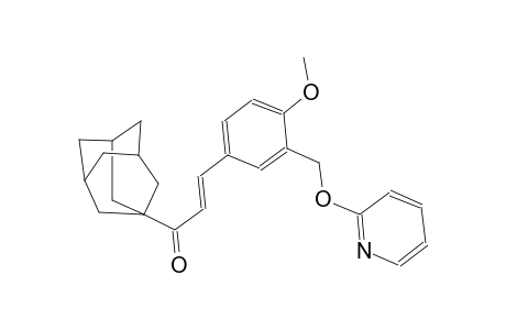 (2E)-1-(1-adamantyl)-3-{4-methoxy-3-[(2-pyridinyloxy)methyl]phenyl}-2-propen-1-one