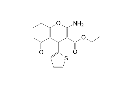 4H-1-benzopyran-3-carboxylic acid, 2-amino-5,6,7,8-tetrahydro-5-oxo-4-(2-thienyl)-, ethyl ester