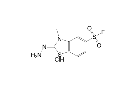 3-METHYL-2-OXO-5-BENZOTHIAZOLINESULFONYL FLUORIDE, HYDRAZONE, MONOHYDROCHLORIDE