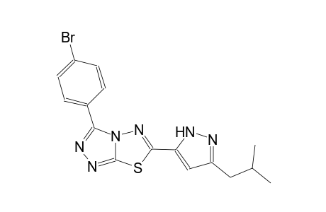 [1,2,4]triazolo[3,4-b][1,3,4]thiadiazole, 3-(4-bromophenyl)-6-[3-(2-methylpropyl)-1H-pyrazol-5-yl]-