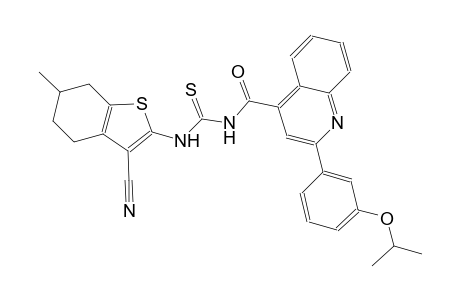 N-(3-cyano-6-methyl-4,5,6,7-tetrahydro-1-benzothien-2-yl)-N'-{[2-(3-isopropoxyphenyl)-4-quinolinyl]carbonyl}thiourea