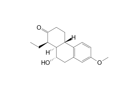 (1R*,4aS*,10S*,10aR*)-1-Ethyl-10-hydroxy-7-methoxy-3,4,4a,9,10,10a-hexahydrophenanthren-2(1H)-one