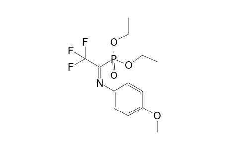 Diethyl 1-(p-anisylimino)-2,2,2-trifluoroethylphosphonate