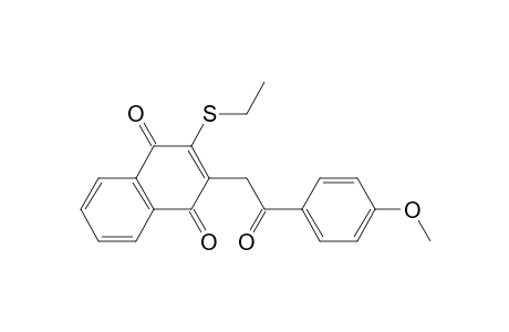 1,4-Naphthalenedione, 2-(ethylthio)-3-[2-(4-methoxyphenyl)-2-oxoethyl]-