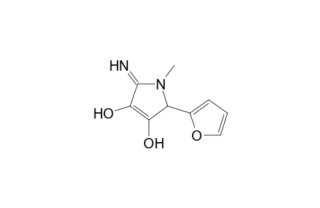 1H-Pyrrole-3,4-diol, 2-(2-furanyl)-2,5-dihydro-5-imino-1-methyl-