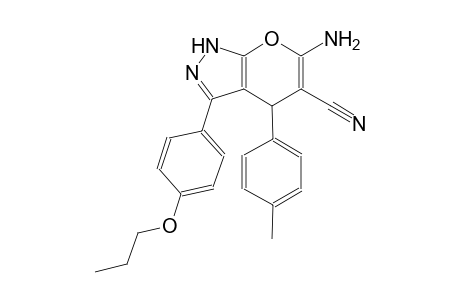 6-amino-4-(4-methylphenyl)-3-(4-propoxyphenyl)-1,4-dihydropyrano[2,3-c]pyrazole-5-carbonitrile