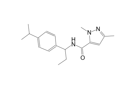 N-[1-(4-isopropylphenyl)propyl]-1,3-dimethyl-1H-pyrazole-5-carboxamide