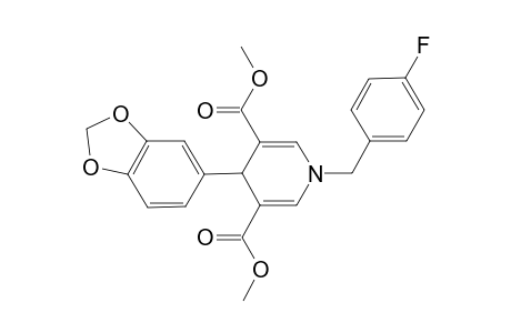 4-(1,3-benzodioxol-5-yl)-1-(4-fluorobenzyl)-4H-pyridine-3,5-dicarboxylic acid dimethyl ester