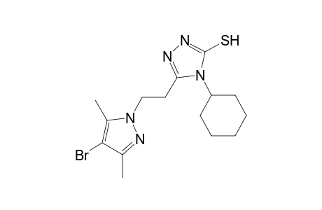 3-[2-(4-bromanyl-3,5-dimethyl-pyrazol-1-yl)ethyl]-4-cyclohexyl-1H-1,2,4-triazole-5-thione