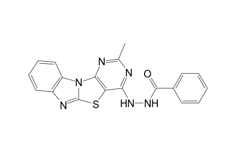 4-Benzoylhydrazino-2-methylpyrimidino[4',5':4,5]thiazolo-[3,2-a]benzimidazole