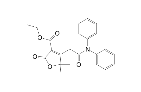 Ethyl 4-(diphenylcarbamoylmethyl)-2,5-dihydro-5,5-dimethyl-2-oxo-3-furane carboxylate