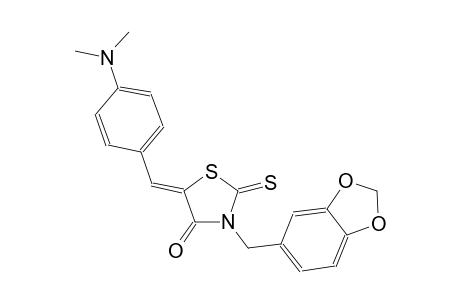 (5Z)-3-(1,3-benzodioxol-5-ylmethyl)-5-[4-(dimethylamino)benzylidene]-2-thioxo-1,3-thiazolidin-4-one