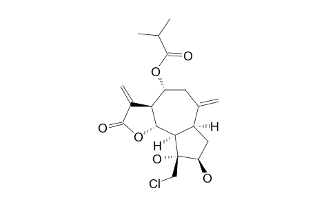 15-CHLORO-3-BETA,4-ALPHA-DIHYDROXY-10(14),11(13)-DIEN-8-ISOBUTYRYLOXY-12,6-GUAIANOLIDE