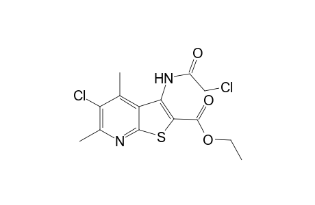 5-Chloro-3-[(2-chloro-1-oxoethyl)amino]-4,6-dimethyl-2-thieno[2,3-b]pyridinecarboxylic acid ethyl ester