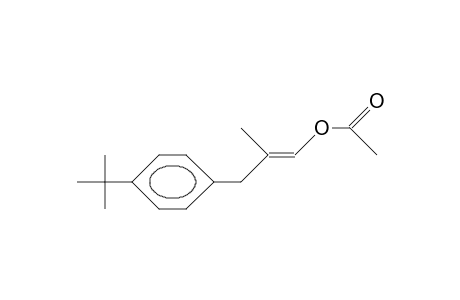 1-Propen-1-ol, 3-[4-(1,1-dimethylethyl)phenyl]-2-methyl-, acetate