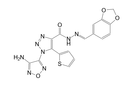 1-(4-amino-1,2,5-oxadiazol-3-yl)-N'-[(E)-1,3-benzodioxol-5-ylmethylidene]-5-(2-thienyl)-1H-1,2,3-triazole-4-carbohydrazide